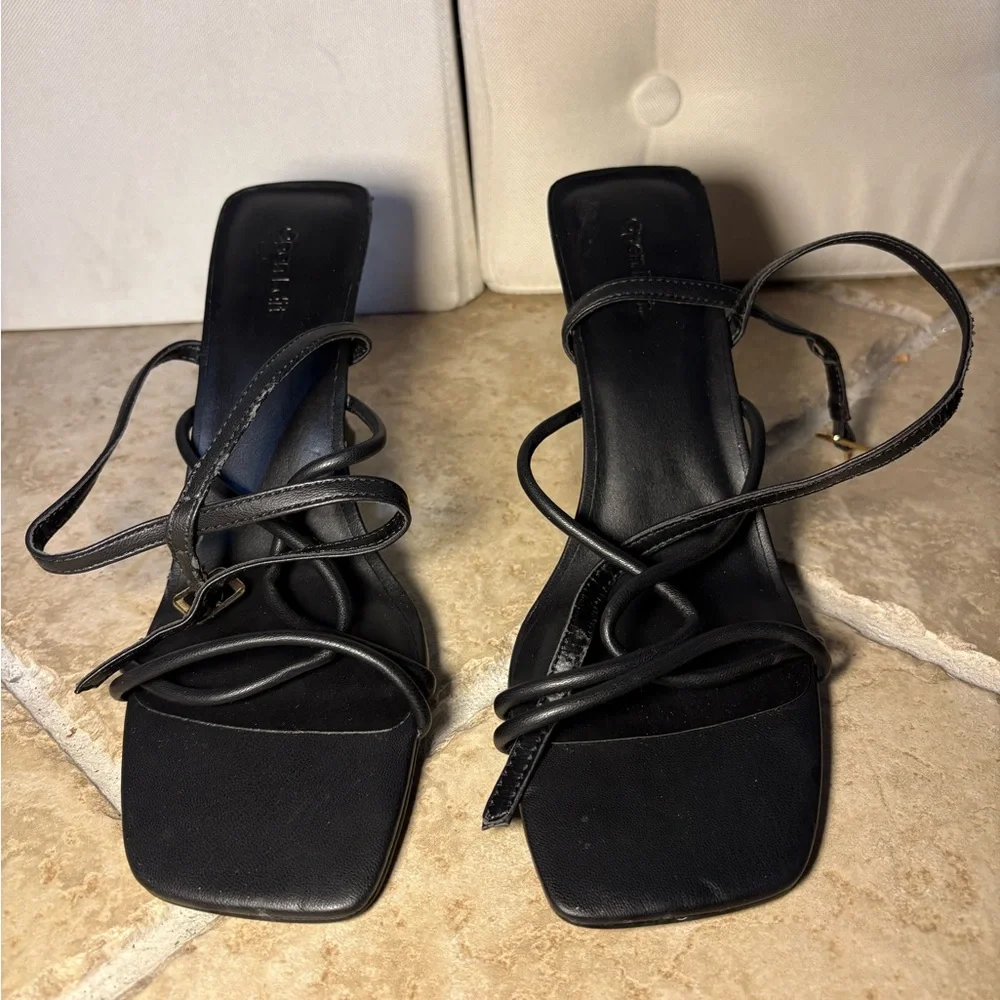 New Open Edit Women’s Strappy Square‎ Toe Rachel Sandals